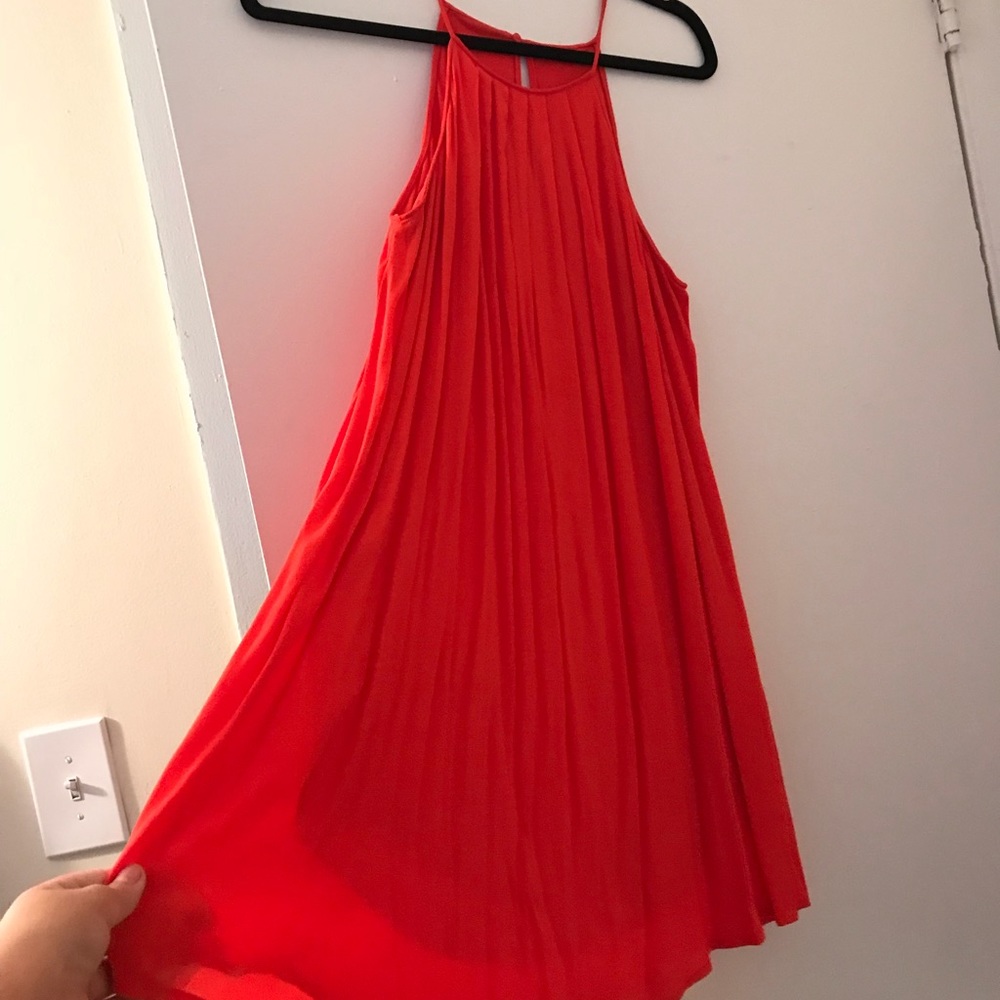Bright orange sundress